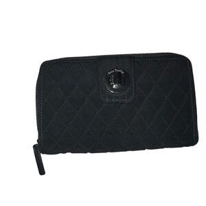 Vera Bradley Black Quilted Clutch